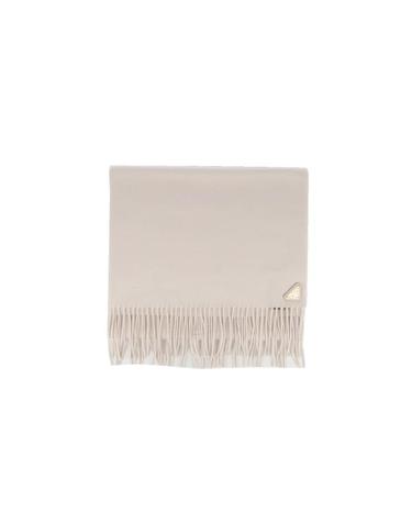 [해외직구] 26SS 프라다 삼각 로고 실크 캐시미어 머플러 1FS0652COP F0CHZ TALCO