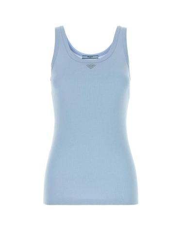 [해외직구] 26FW 프라다 민소매 티셔츠 39576LSWMO14L0 F0012 Light Blue
