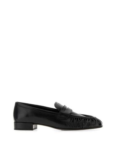 [해외직구] 26FW 프라다 로고 스웨이드 로퍼 1D175OF020007 F0002 Black