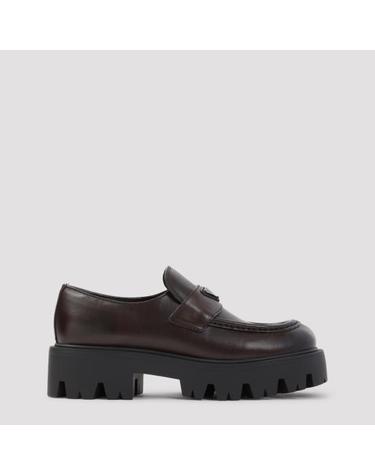 [해외직구] 26FW 프라다 모노블럭 러버솔 레더 로퍼 1D185OFB050 3KDP F0562 TEAK