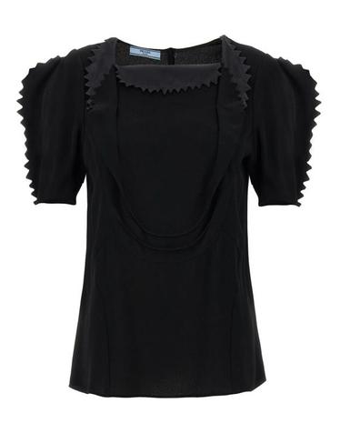 [해외직구] 25SS 프라다 블라우스 PR309971BM BLACK