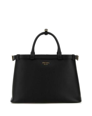 [해외직구] 프라다 버클 미디움 레더 핸드백 1BA4172CYS F0002 BLACK