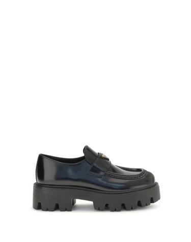 [해외직구] 26FW 프라다 모노블럭 러버솔 레더 로퍼 1D185OFB050055 F0002 BLACK