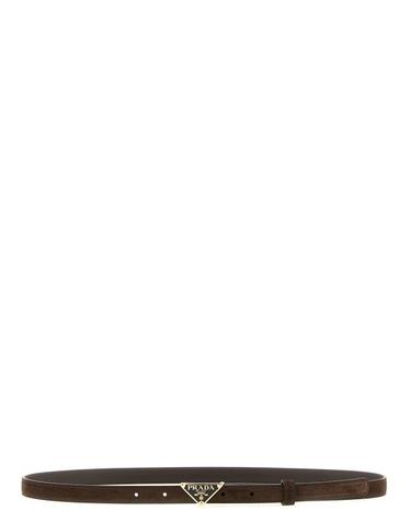 [해외직구] 26FW 프라다 사피아노 트라이앵글 로고 벨트 사피아노 트라이앵글 로고 벨트 1CC621054F0003 Brown