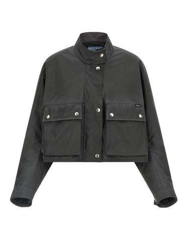[해외직구] 26FW 프라다 리나일론 워시드 사르토리얼 로고 블루종 재킷 29C362SOOO19YEF0112 Gray