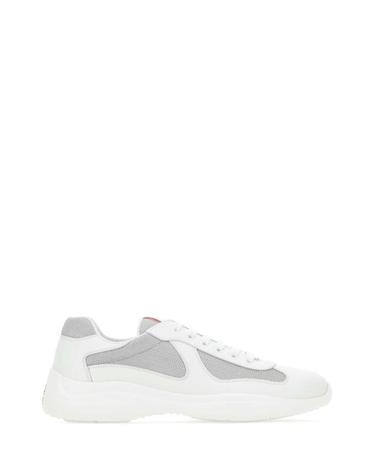 [해외직구] 26FW 프라다 아메리카 컵 가죽 레더 로우탑 스니커즈 4E3400FG0006GW F0J36 WHITE