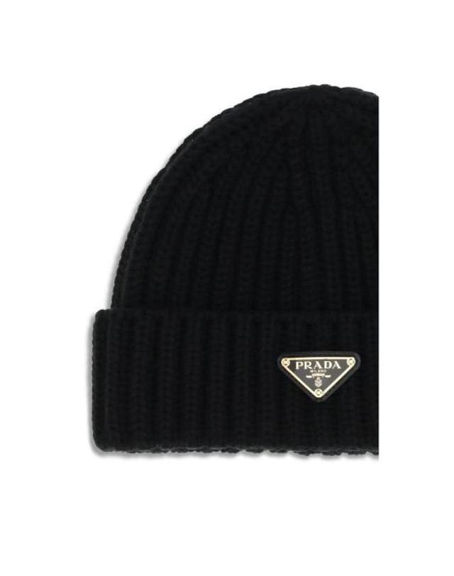 프라다 [해외직구] 26FW 프라다 비니 PR1HC3902DZLF0002BB BLACK 착용컷