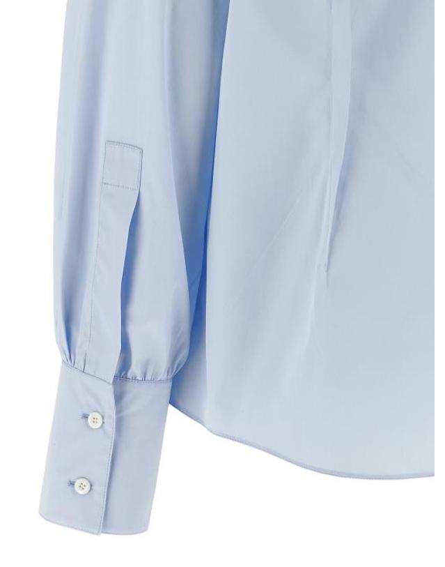 프라다 [해외직구] 25FW 프라다 블라우스 PR315798BM BLUE 착용컷