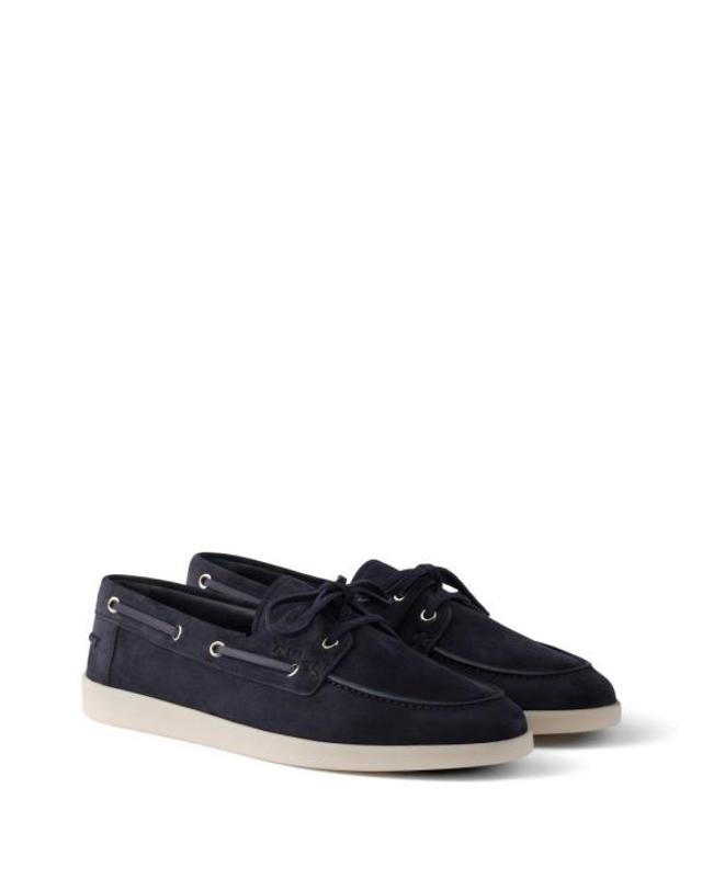 프라다 [해외직구] 26SS 프라다 레이스업 보트 슈즈 2EG503103 FG001F0008 NAVY 착용컷