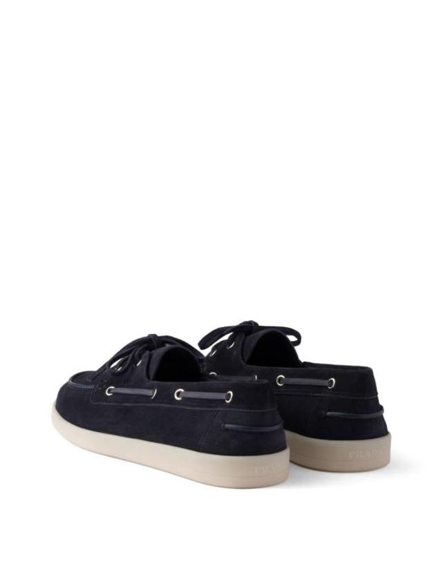 프라다 [해외직구] 26SS 프라다 레이스업 보트 슈즈 2EG503103 FG001F0008 NAVY 착용컷