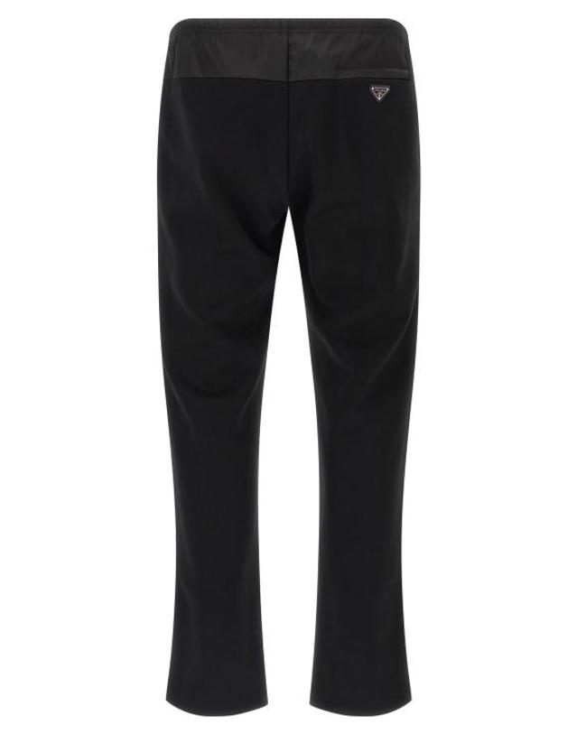 프라다 [해외직구] 26SS 프라다 트레이닝 조거 팬츠 PR327075BM BLACK 착용컷
