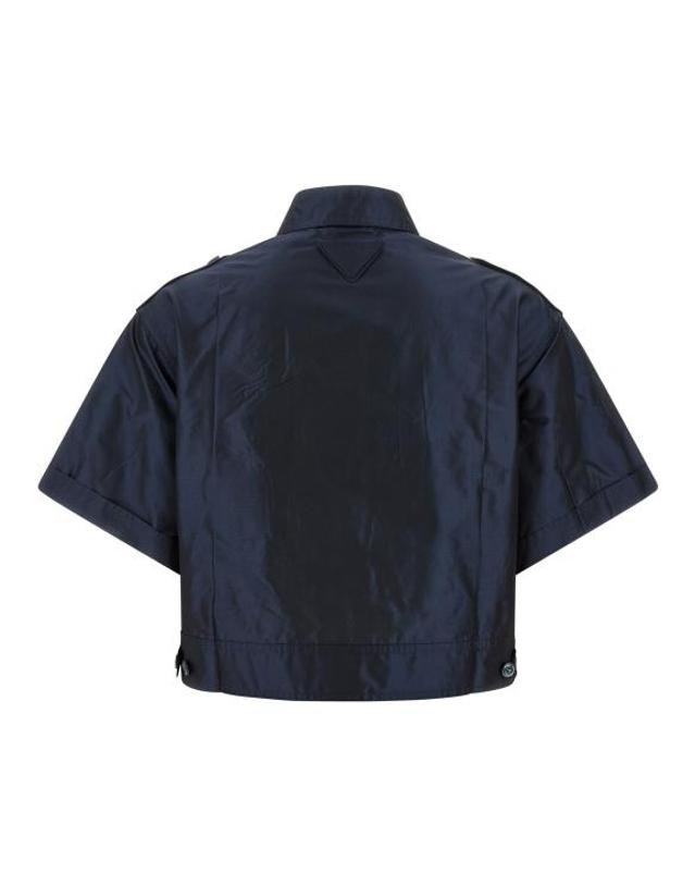 프라다 [해외직구] 26SS 프라다 블라우스 PR325791BM NAVY 착용컷