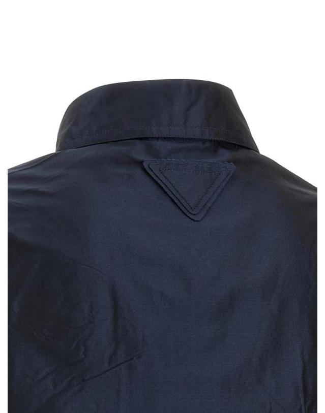 프라다 [해외직구] 26SS 프라다 블라우스 PR325791BM NAVY 착용컷