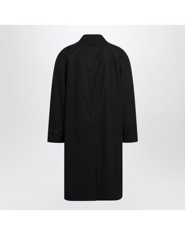 프라다 [해외직구] 26SS 프라다 트렌치 코트 SGD062OOO184B Black 착용컷