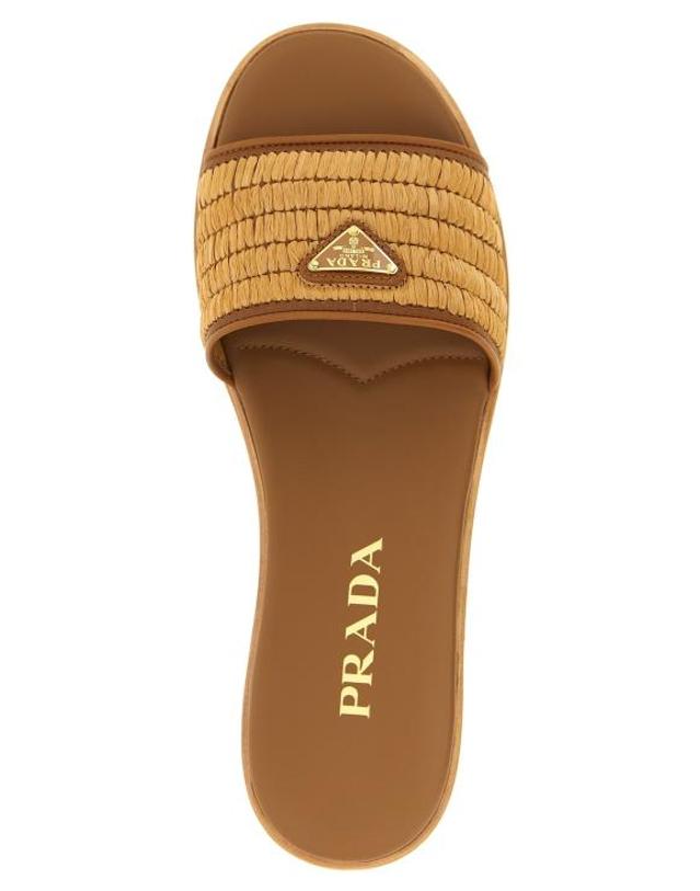 프라다 [해외직구] 26SS 프라다 뮬 슬리퍼 PR333761BM BROWN 착용컷