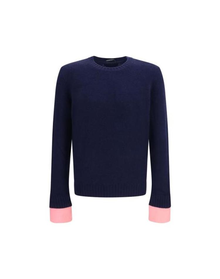 PRADA [해외] 26FW 프라다 셰틀랜드 울 크루넥 스웨터 PRUMF353SEAO198KF0008BB NAVY FA6BXX21329