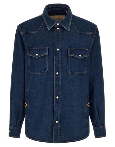 [해외직구] 26FW 발렌티노 가라바니 데님 셔츠 VA339005BM BLUE
