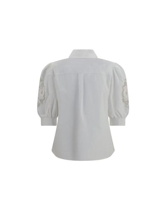발렌티노 가라바니 [해외직구] 26FW 발렌티노 가라바니 블라우스 VA9B3AA0H65A6001BB WHITE 착용컷