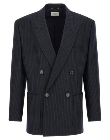 [해외직구] 26FW 생로랑 수트 자켓 876230Y1I744050 Blue