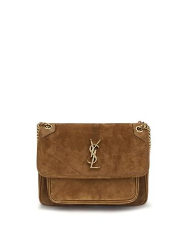[해외직구] 26FW 생로랑 니키 미디움 스웨이드 숄더백 6331841U807 2916 BROWN