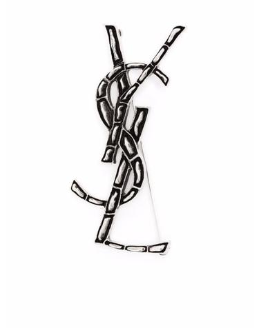 [해외직구] 26FW 생로랑 YSL 오피움 크로커다일 브로치 470371Y15008142 SILVER