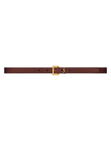[해외직구] 26FW 생로랑 카산드라 씬 스퀘어 버클 벨트 554465BOO0W 6892 MARRONE