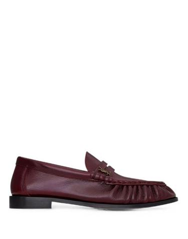 [해외직구] 생로랑 빈티지 보르도 소프트 가죽 로퍼 A001MM AAFGB6629 BORDEAUX