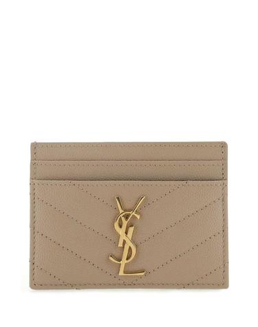 [해외직구] 26FW 생로랑 카산드라 마틀라세 카드 케이스 423291BOW01 2721 Beige o Tan