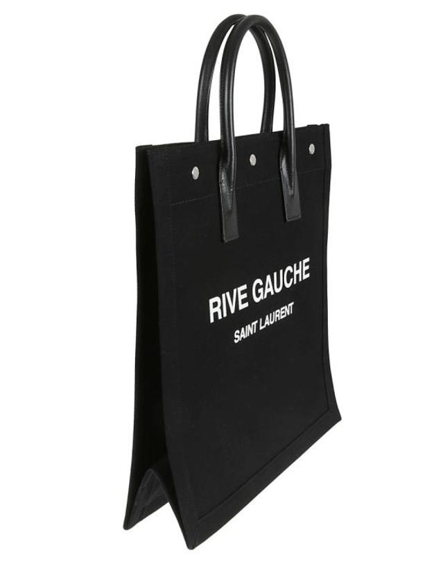 생로랑 [해외직구] 생로랑 프린티드 캔버스 레더 리브 고시 N S 토트백 63253996N9E1070 Black 착용컷