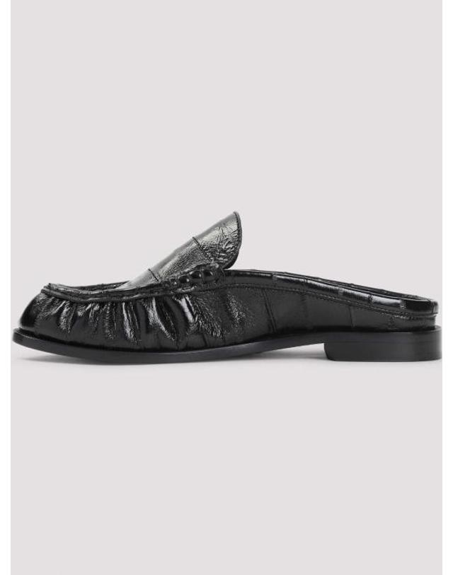 생로랑 [해외직구] 26FW 생로랑 뮬 슬리퍼 8697420WXAF1000 Black 착용컷