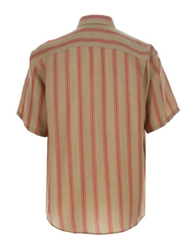 생로랑 [해외직구] 26SS 생로랑 반팔 셔츠 859781Y2N33 9774 BEIGE ROUGE TABAC 착용컷