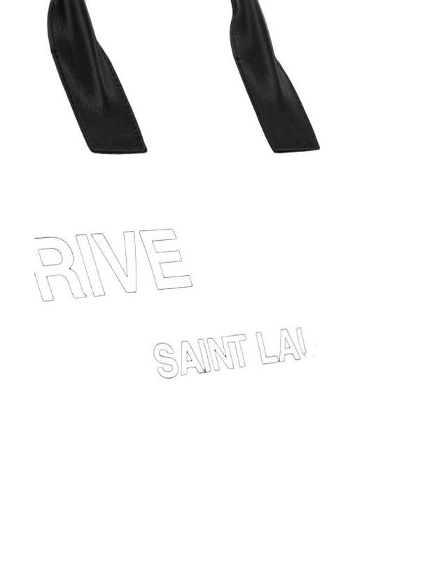 생로랑 [해외직구] 생로랑 리브 고쉬 로고 프린트 캔버스 라지 토트백 509415FAAVR 1070 BLACK 착용컷