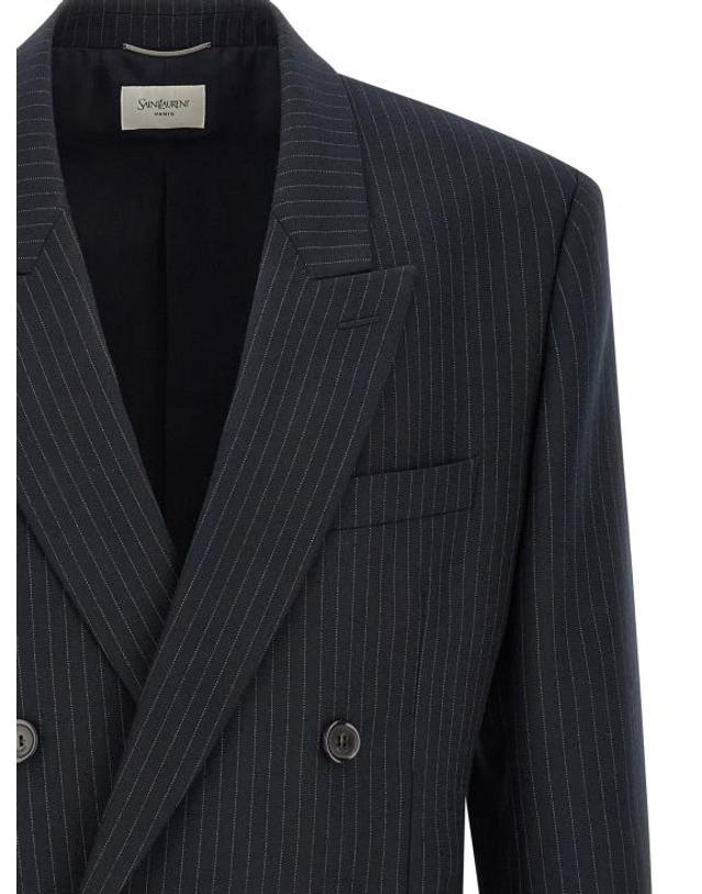 생로랑 [해외직구] 26FW 생로랑 수트 자켓 876230Y1I744050 Blue 착용컷