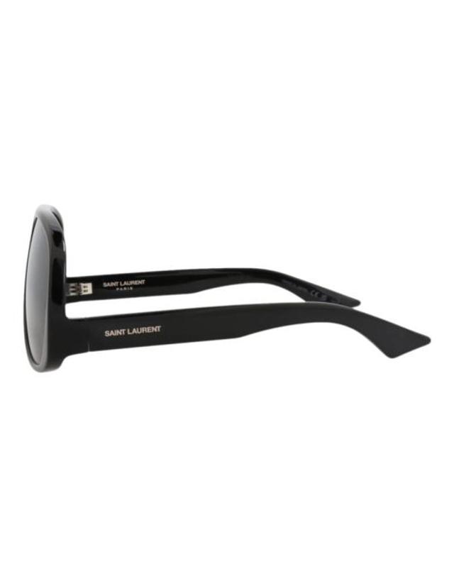 생로랑 [해외직구] 생로랑 아세테이트 솔래스 파일럿 선글라스 SL652SOLAC 30014961 001 00011 NS Black 착용컷