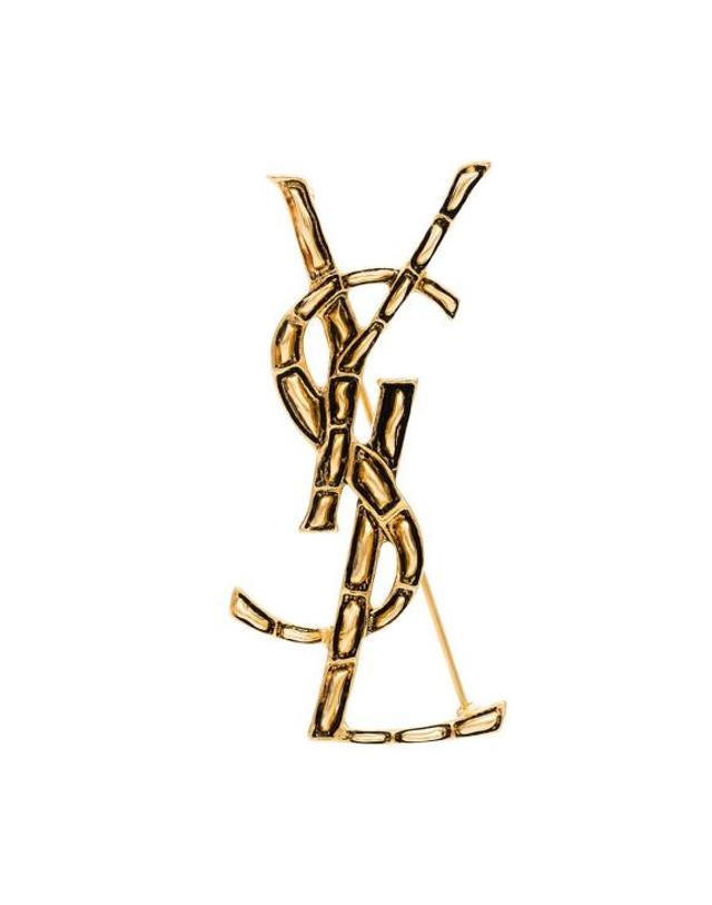 생로랑 [해외직구] 26FW 생로랑 YSL 오피움 크로커다일 브로치 470371Y1500 8030 Oro 착용컷