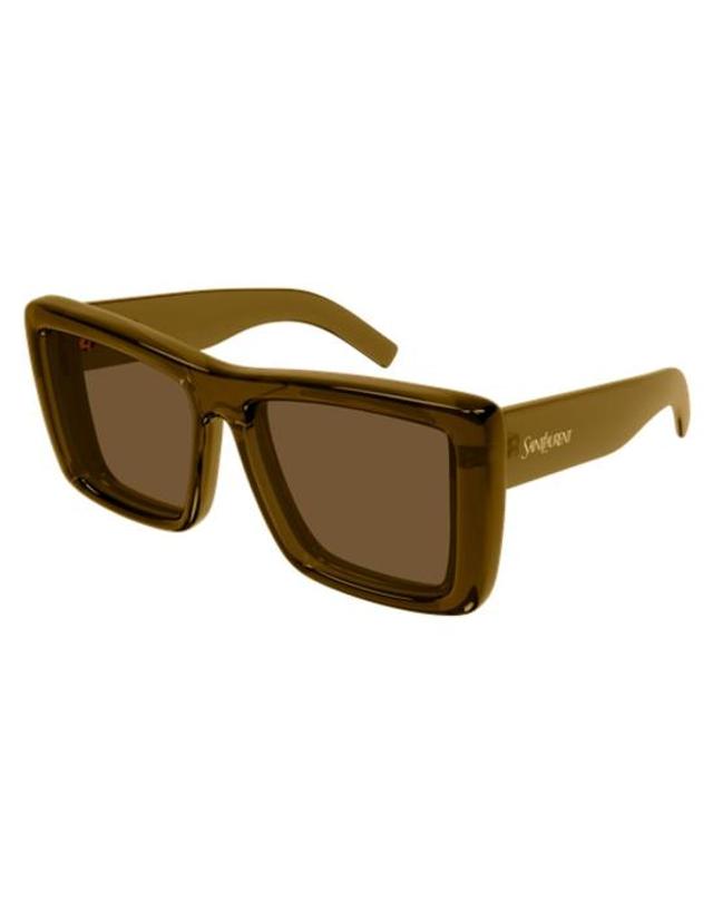 생로랑 [해외직구] 26SS 생로랑 선글라스 SL900HOWL Transparent Khaki 61 착용컷