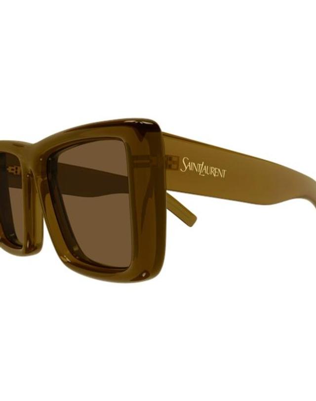 생로랑 [해외직구] 26SS 생로랑 선글라스 SL900HOWL Transparent Khaki 61 착용컷
