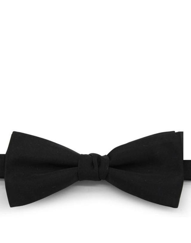 생로랑 [해외직구] 26FW 생로랑 이브 보우 타이 737305 3Y0111000 BLACK 착용컷