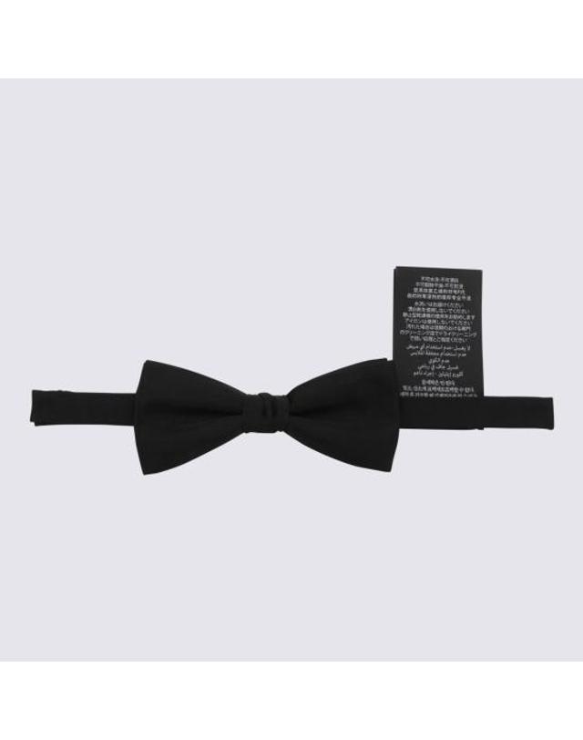 생로랑 [해외직구] 26FW 생로랑 이브 보우 타이 737305 3Y0111000 BLACK 착용컷