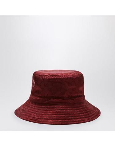 [해외직구] 25FW 구찌 로고 모티브 버킷 모자 8357723HBB7 Burgundy