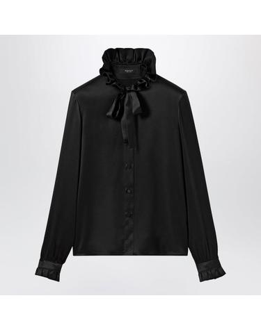 [해외직구] 26SS 구찌 보우 실크 새틴 셔츠 860509ZHS19 Black
