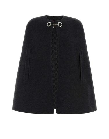 [해외직구] 26SS 구찌 홀스빗 실크 울 케이프 852796ZAQW0 1179 Grey