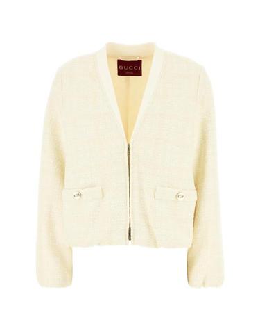 [해외직구] 26SS 구찌 체크 코튼 트위드 재킷 851888 ZAUB69777 Beige white