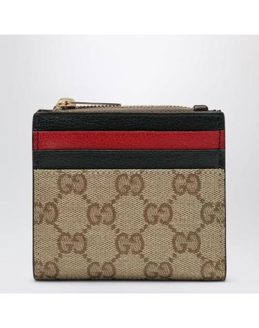 [해외직구] 26FW 구찌 멀티컬러 슬롯 지퍼 카드 케이스 A00729FAGI8 Beige