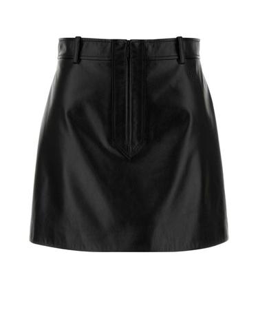 [해외직구] 26SS 구찌 레더 미니 스커트 860694XNA6E 1000 BLACK