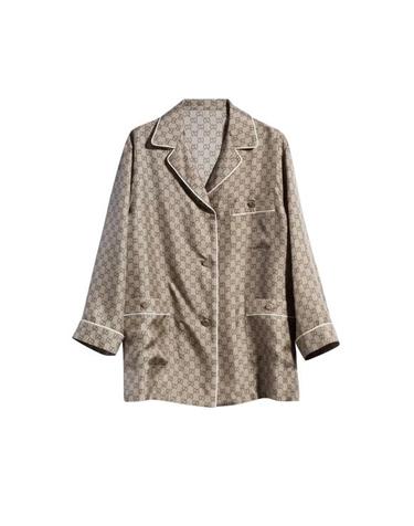 [해외직구] 26FW 구찌 프린트 실크 트윌 셔츠 875471 ZAUUN2270 BEIGE