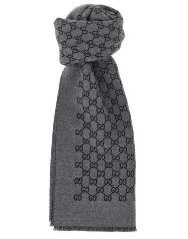 [해외직구] 26FW 구찌 GG 자카드 울 머플러 3912464G2001160 Gray
