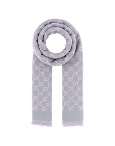 [해외직구] 26FW 구찌 GG 울 비스코스 라메 스카프 A005IW3GAMQ1372 GREY
