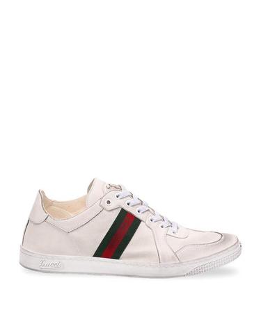 [해외직구] 26FW 구찌 스트레치 로우 탑 스니커즈 864140AAGFF9099 WHITE