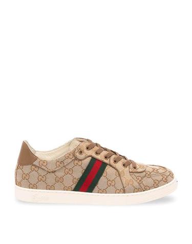 [해외직구] 26FW 구찌 스트레치 로우탑 스니커즈 871608FAF489644 BEIGE